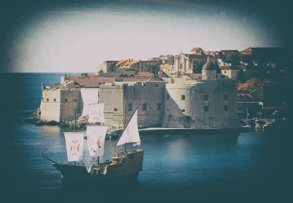 Dubrovnik with karaka ship